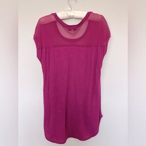 Sandro fuchsia short sleeve top.